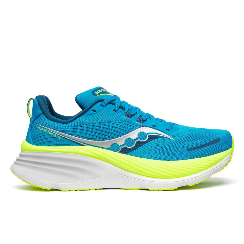 Saucony Hurricane 24, Laufschuh, Herren, Viziblue/Citron