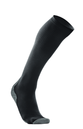 2XU Womens 24/7 Compression Sock, Damen, schwarz/grau