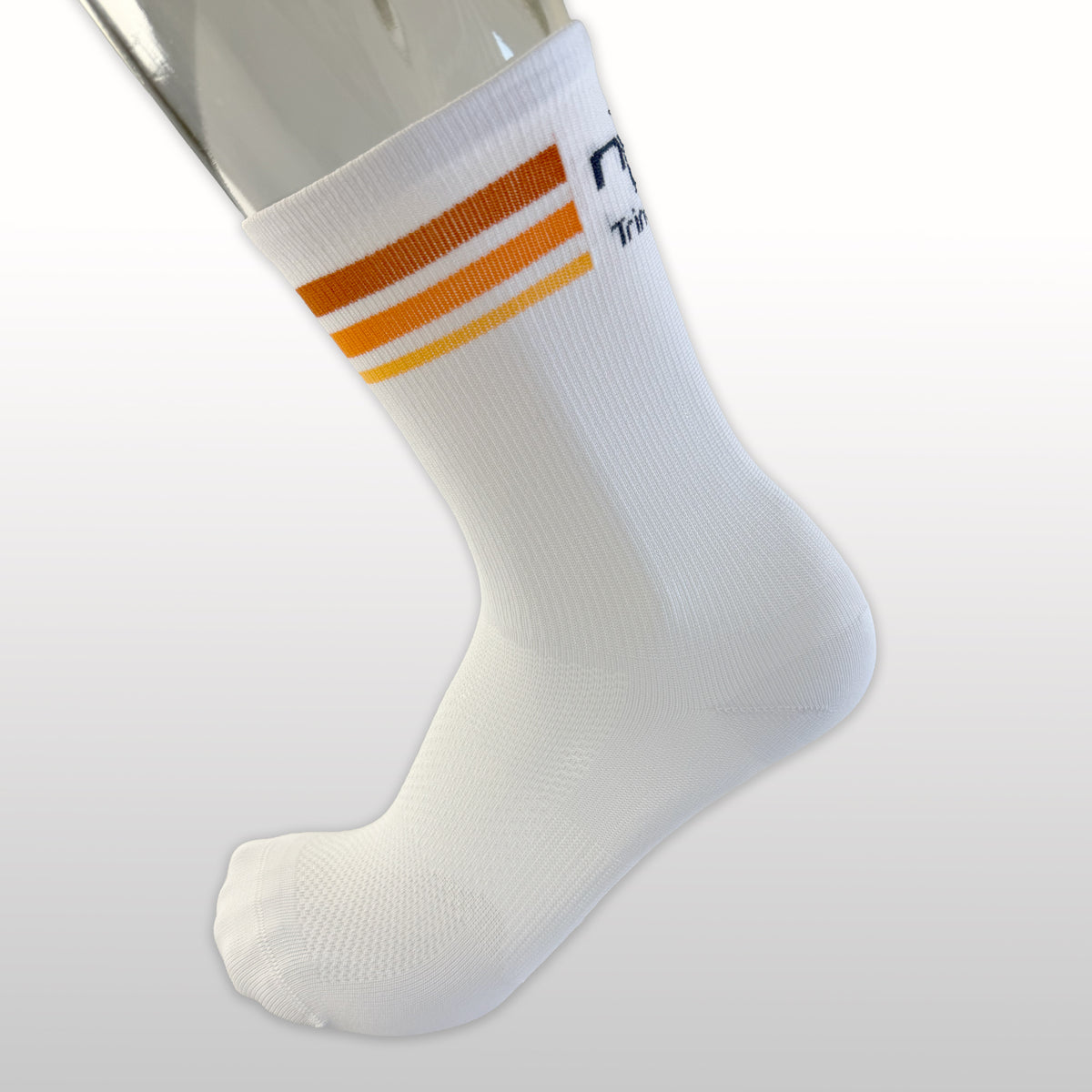 Socke mid weiß Ansicht von der Außenseite
