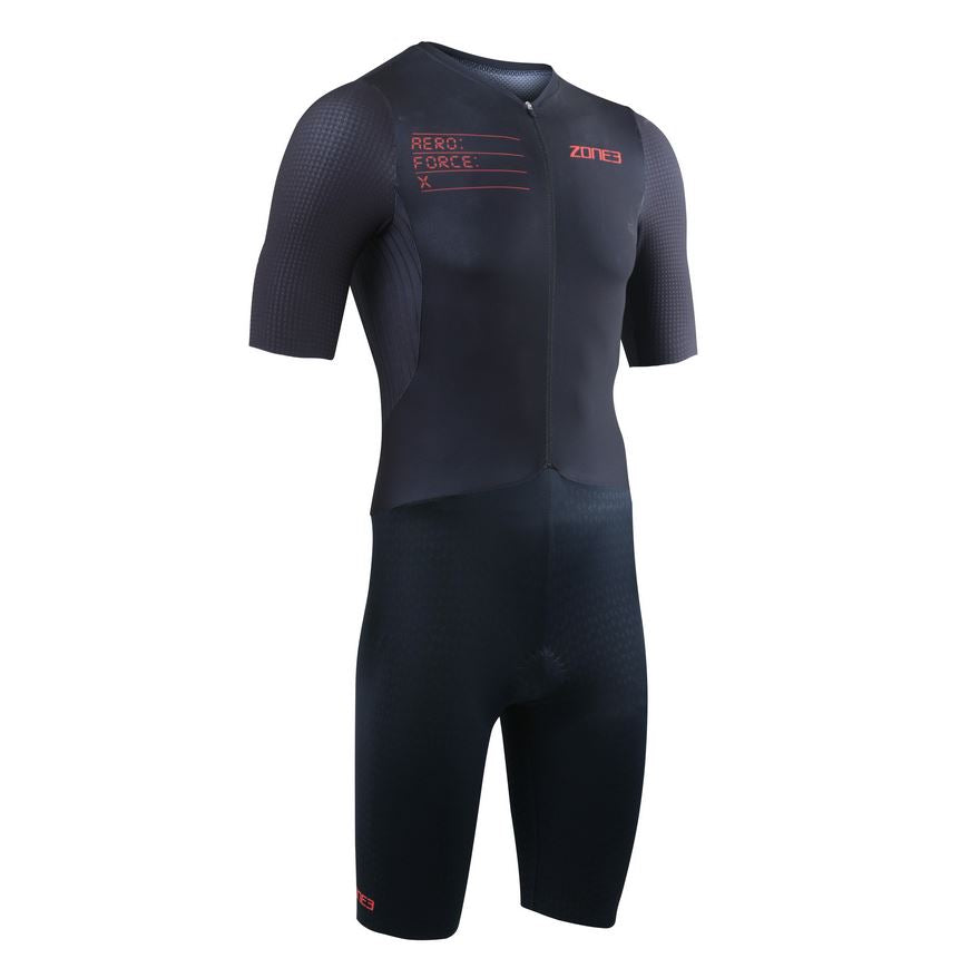 Zone3 Men's Aeroforce X II Short Sleeve Trisuit Black