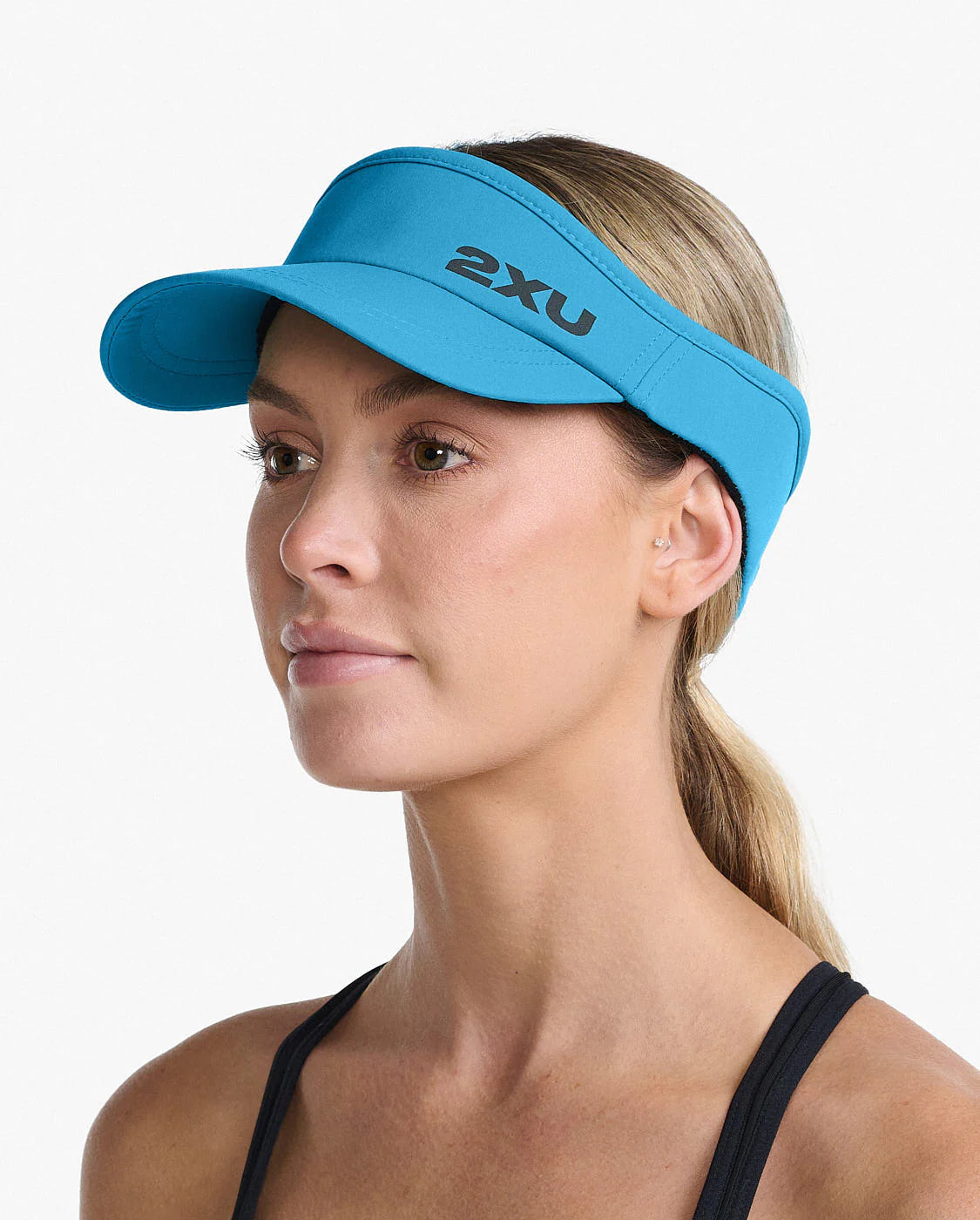 2XU Run Visor, Unisex, seaport/black