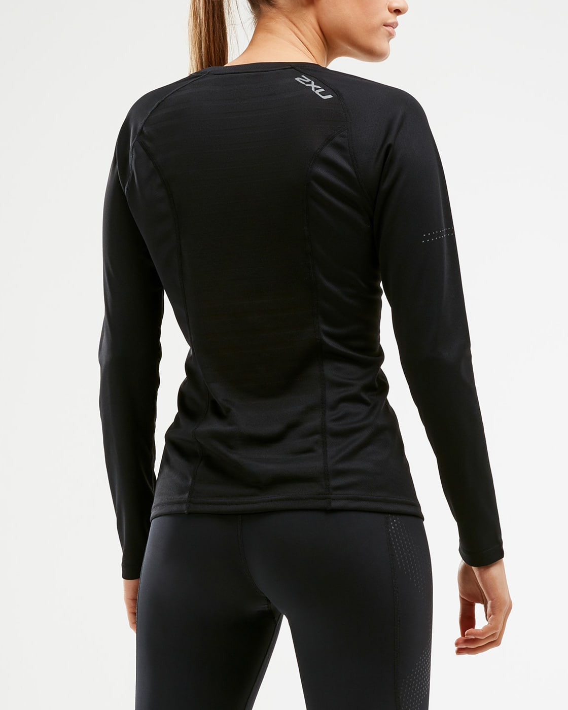 2XU XVENT Longsleeve, Damen, Black/Reflextive X