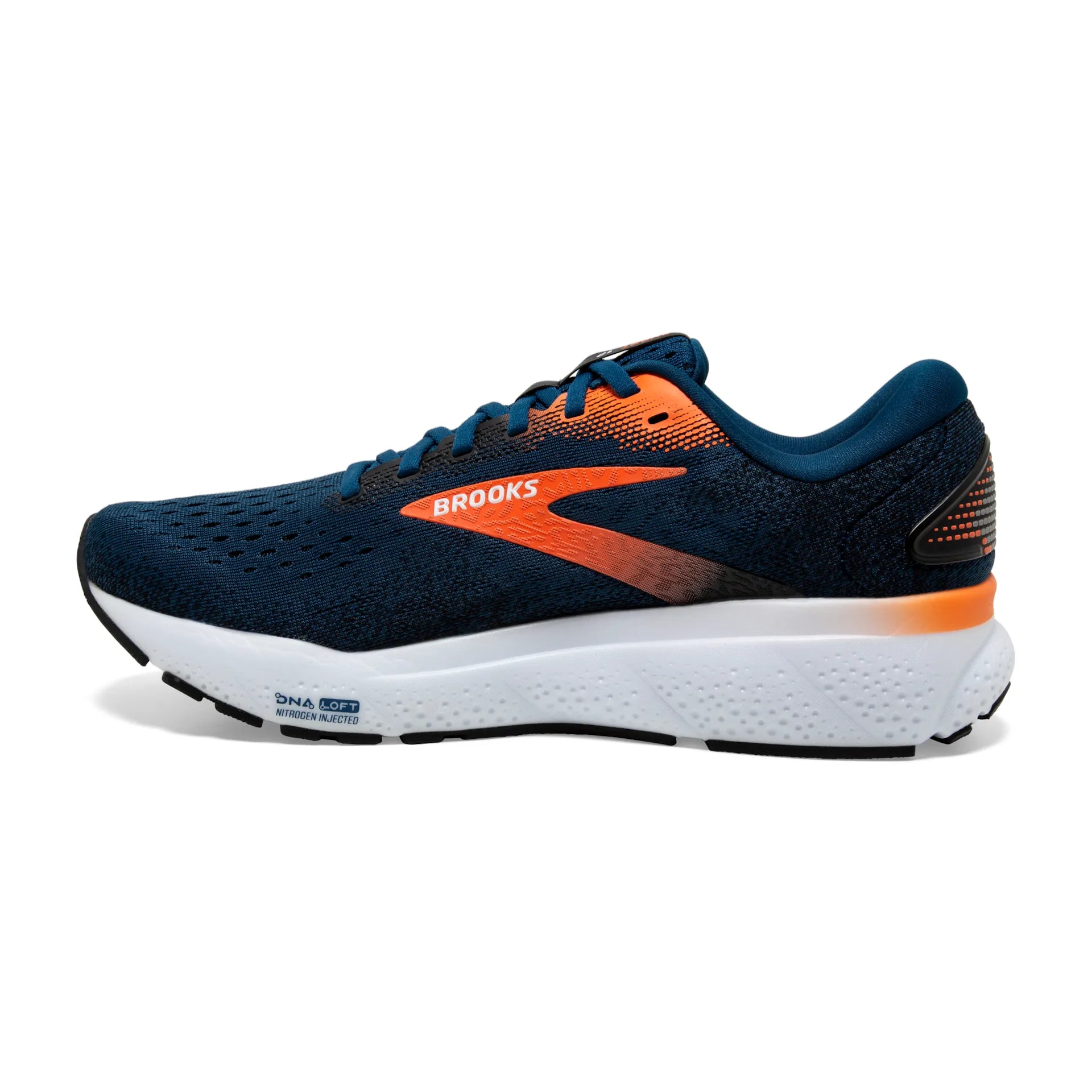 Brooks Ghost 16, Herren, Blue Opal/Black/Nasturtium