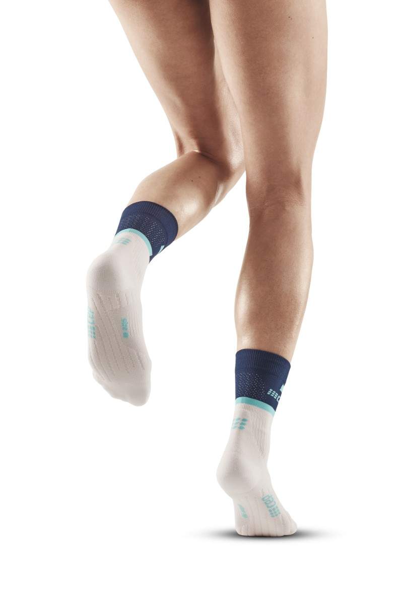 CEP The Run Compression Socks - Mid Cut, Damen, blue/ off white