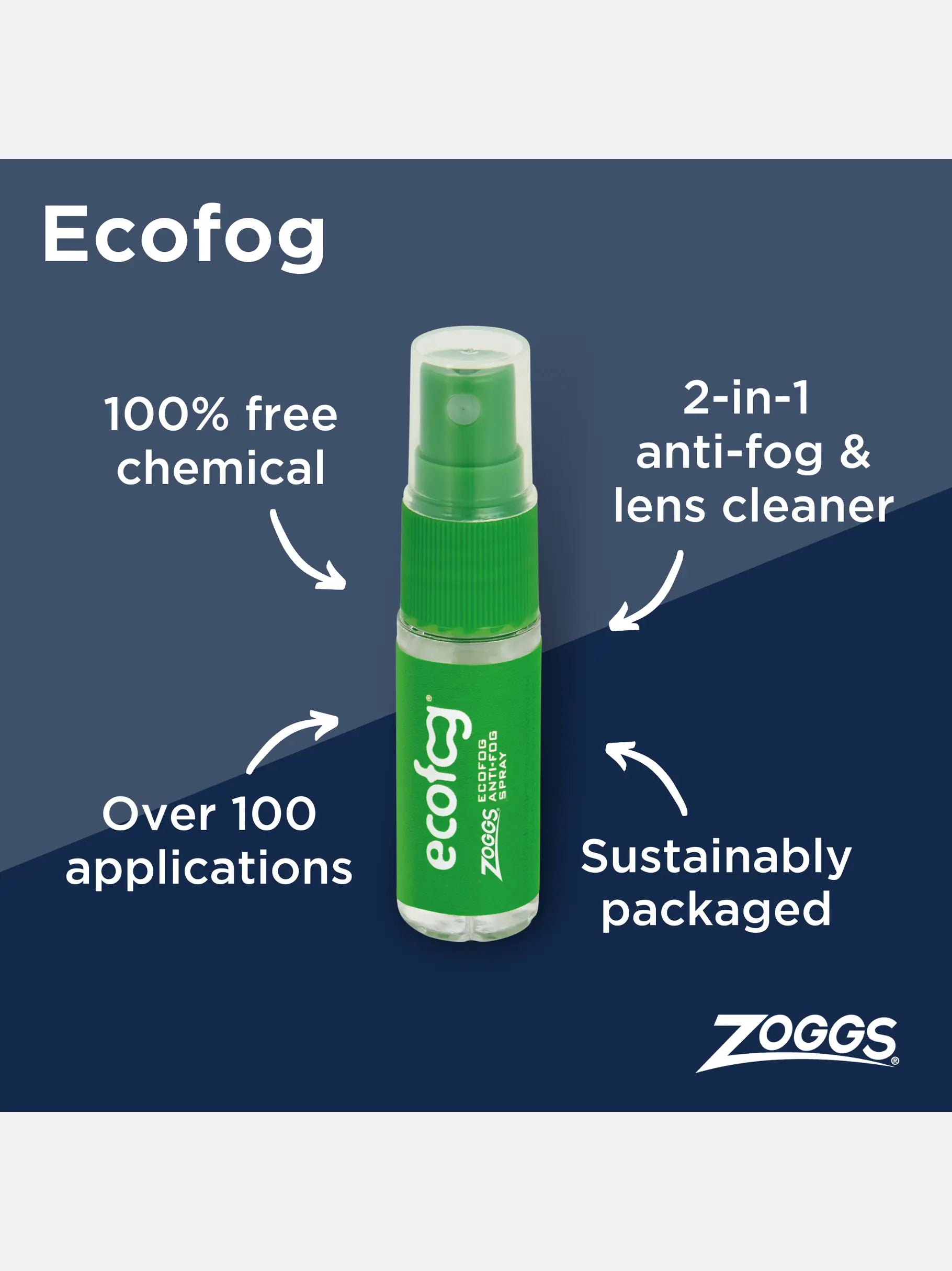 Zoggs Ecofog Anti Fog Spray, 15 ml