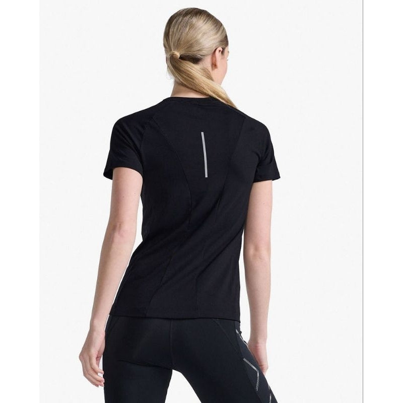 2XU Ignition Base Layer Tee, T-shirt, women, black/silver reflective, black 