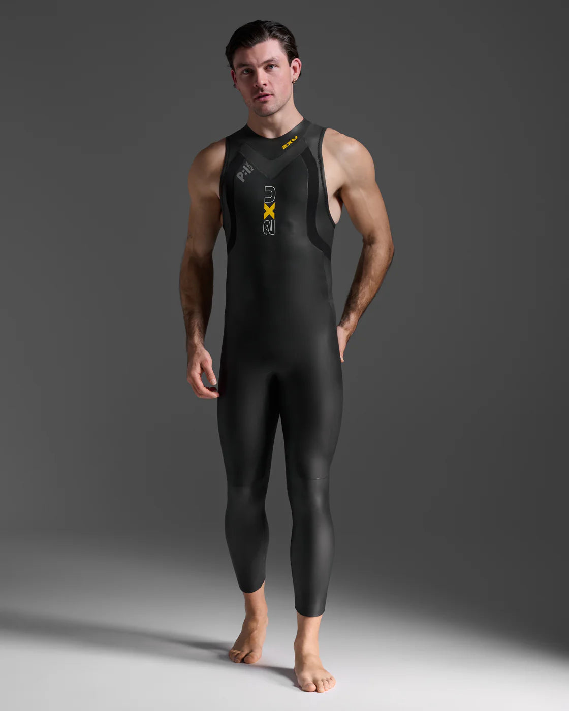 2XU P:1 Propel Sleeveless, Neoprenanzug, Herren, black/ambition