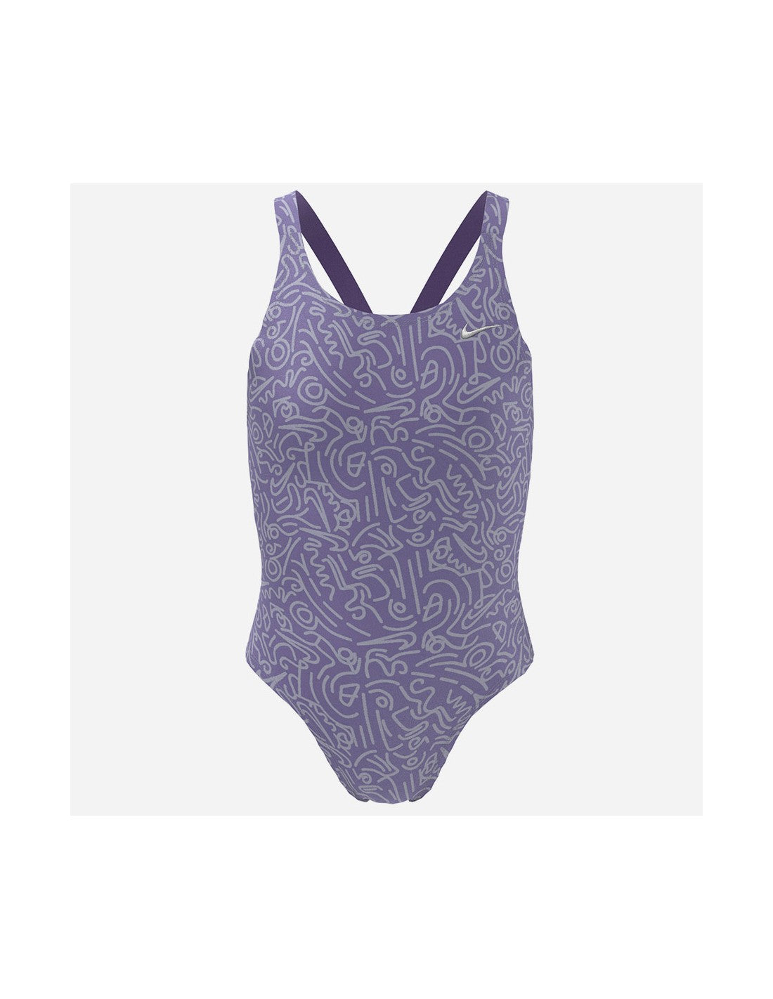 Nike Swim, Hydrastrong Multi Print Badeanzug, Kinder, violett/gemustert