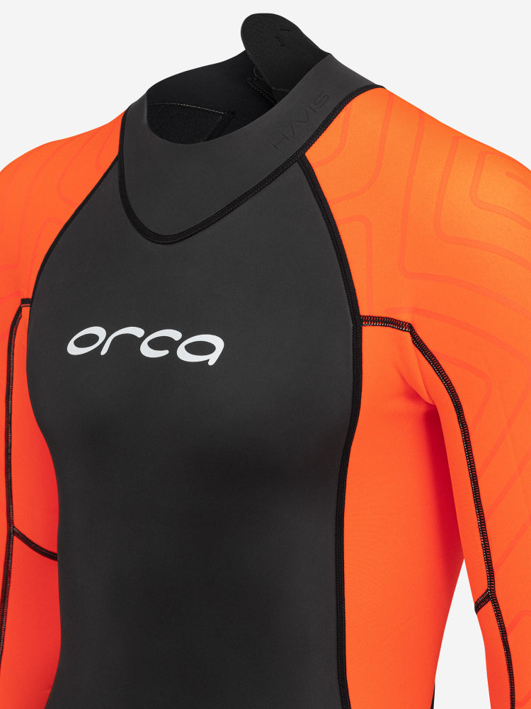 Orca Openwater Vitalis HI VIS Neoprenanzug Herren Schwarz orange 2 Orca Openwater Vitalis HI VIS Neoprenanzug Herren Schwarz orange 2
