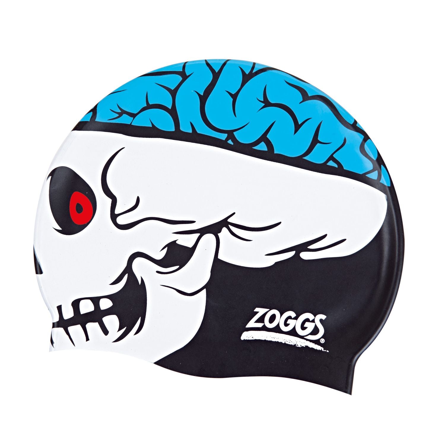 Zoggs Junior Silicone Character Cap, Badekappe, Skull/Schädel