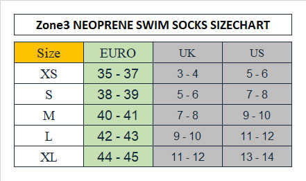 ZONE3 Neoprene Heat-Tech Warmth Swim Socks, black/red