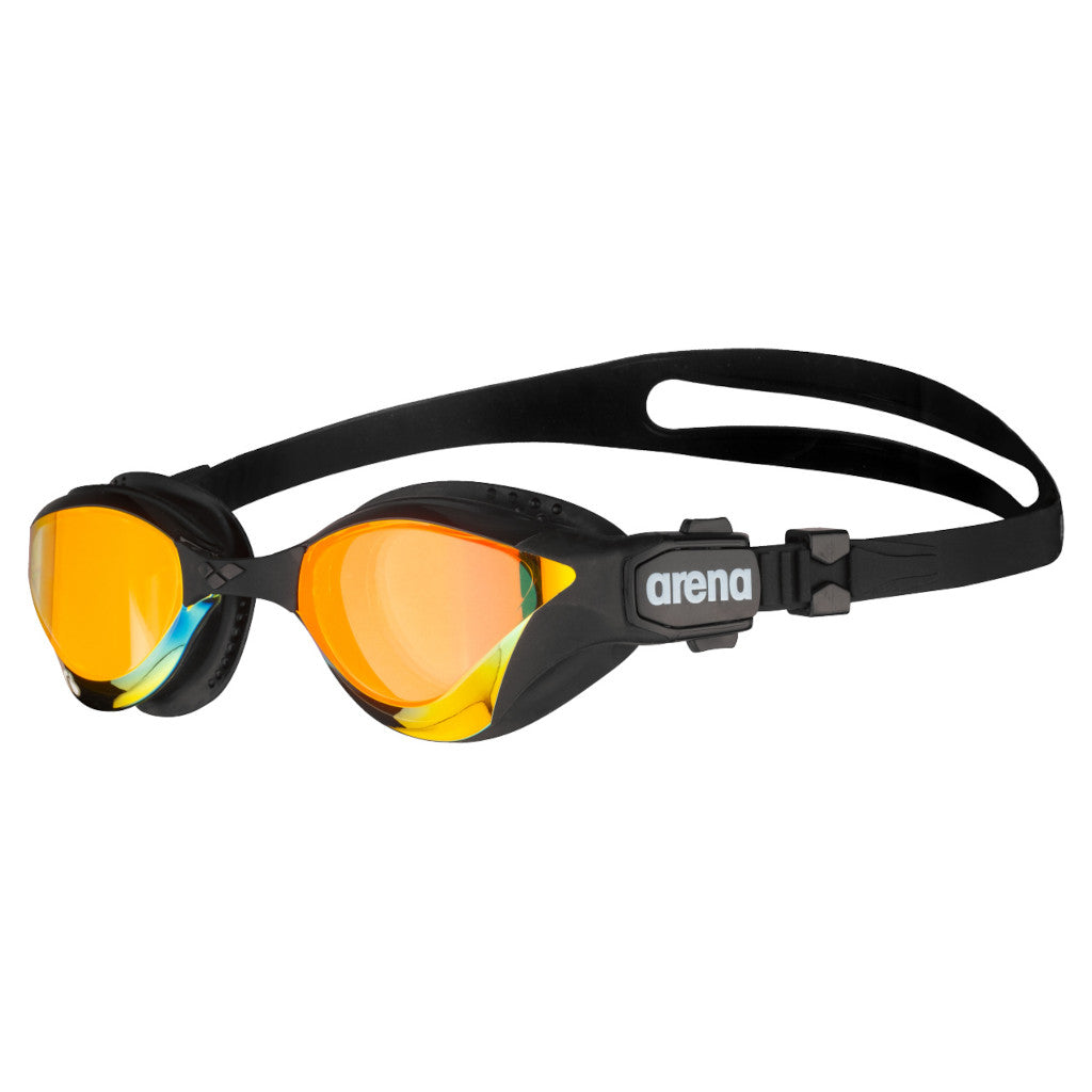Arena swimming goggles Cobra Tri Swipe Mirror, yellow copper-black, yellow/black
