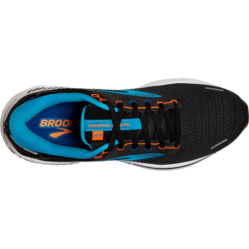 Brooks Adrenaline GTS 22, Herren, black/blue/orange, schwarz/blau/orange