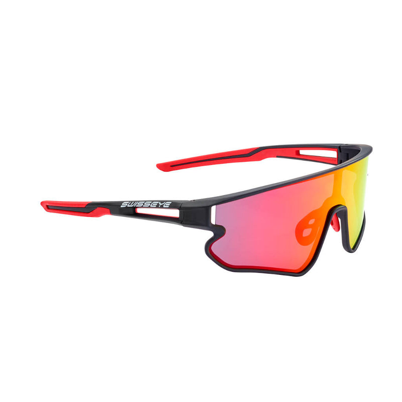 Swisseye Hurricane, matt black/red, smoke BR Revo lenses, sports glasses, cycling glasses