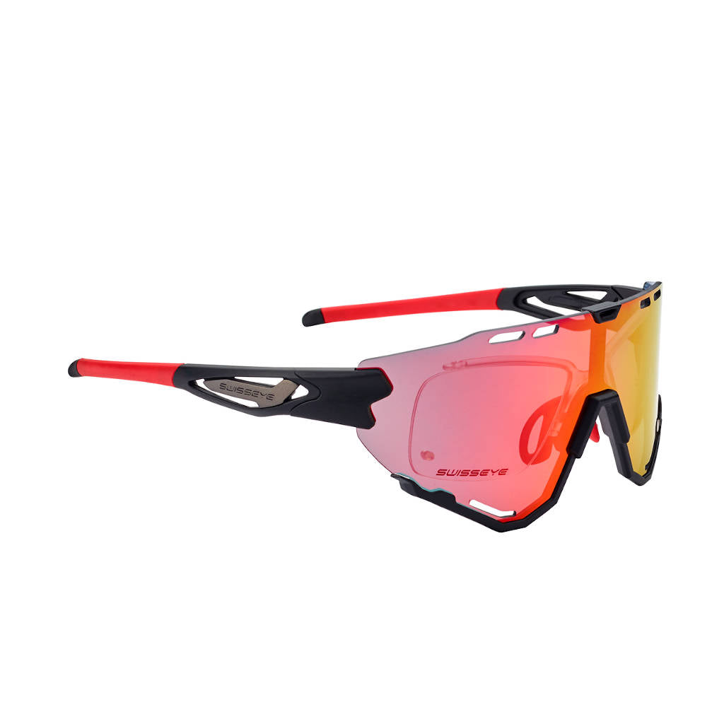 Swisseye Mantra, matt black/red, smoke BR Revo lenses, sports glasses, cycling glasses 