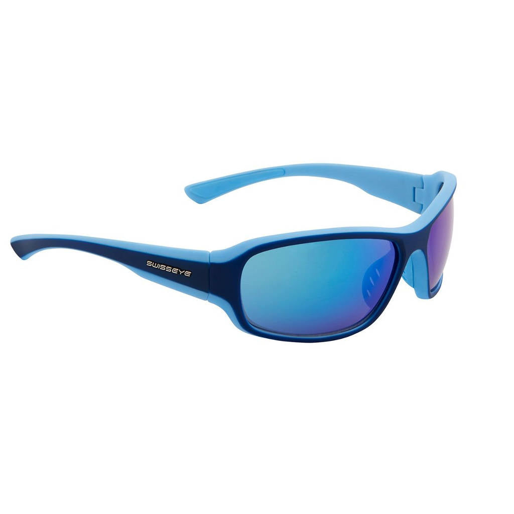 Swisseye Freeride, light blue/dark blue matt, blue Revo lenses, sports glasses, cycling glasses