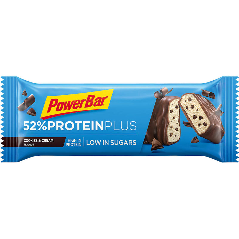 Powerbar 52% Protein Plus Bar, Cookies &amp; Cream, 50g