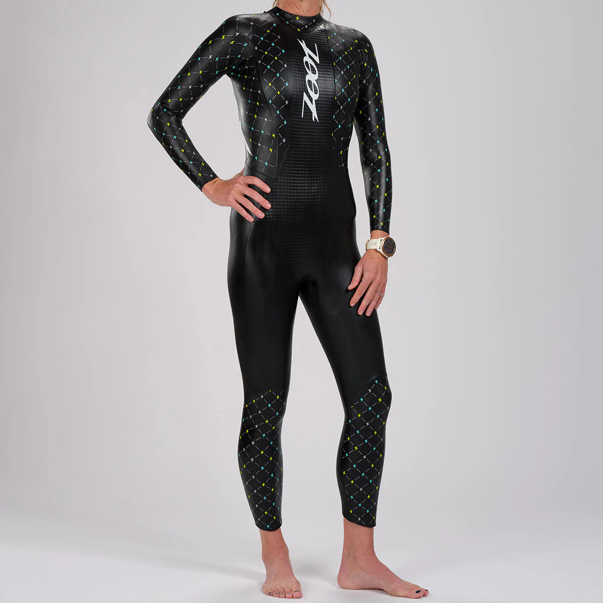 Zoot Bolt 2.0, wetsuit, neon yellow/blue, women, 2023
