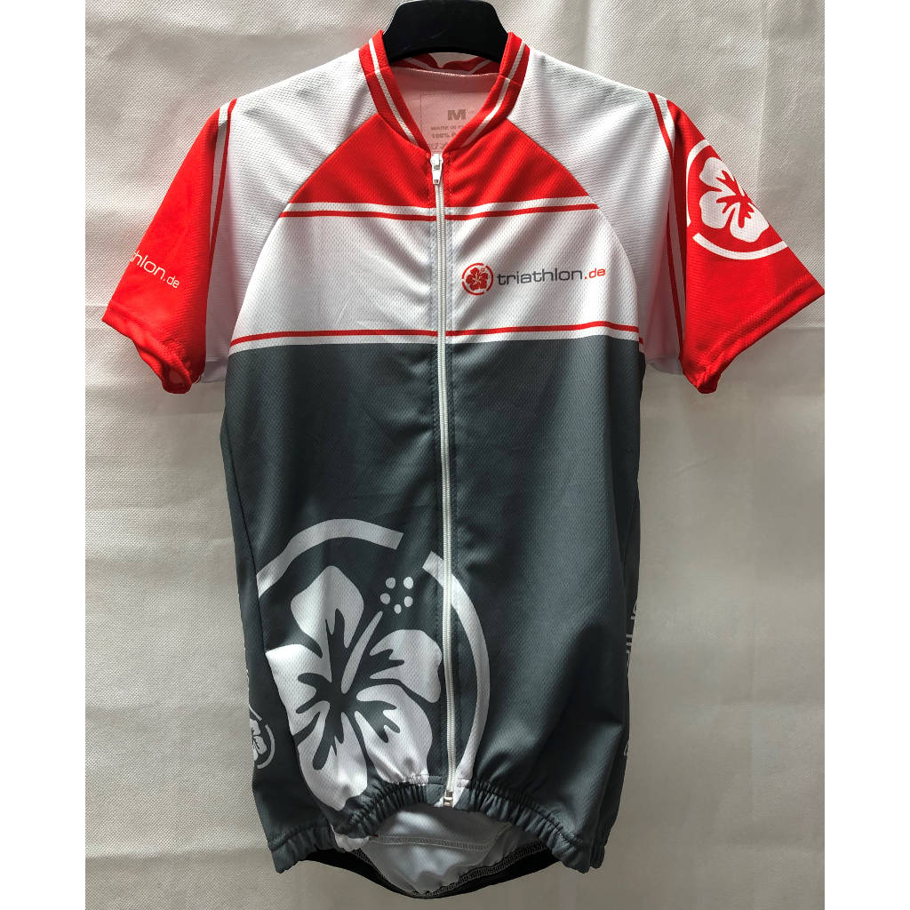 triathlon.de Basic cycling jersey, women, grey/white/red