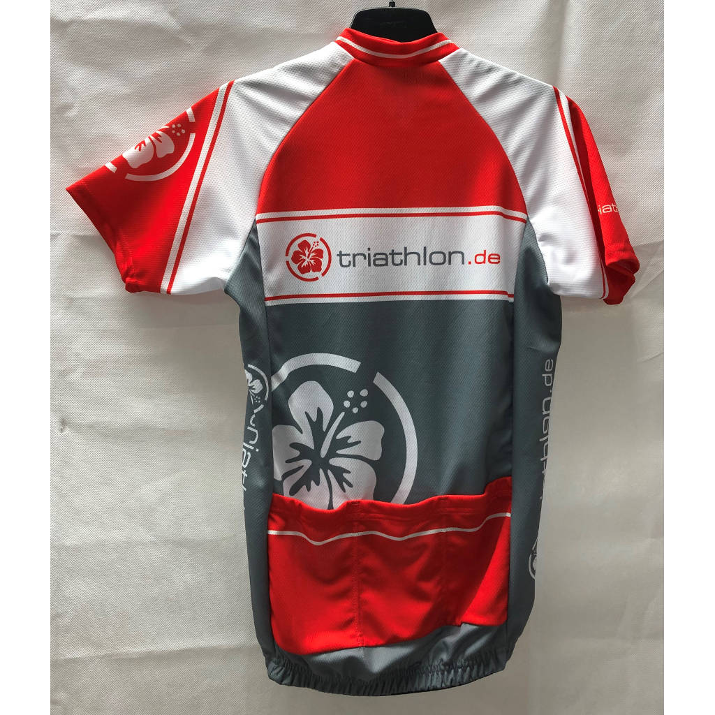 triathlon.de Basic cycling jersey, women, grey/white/red