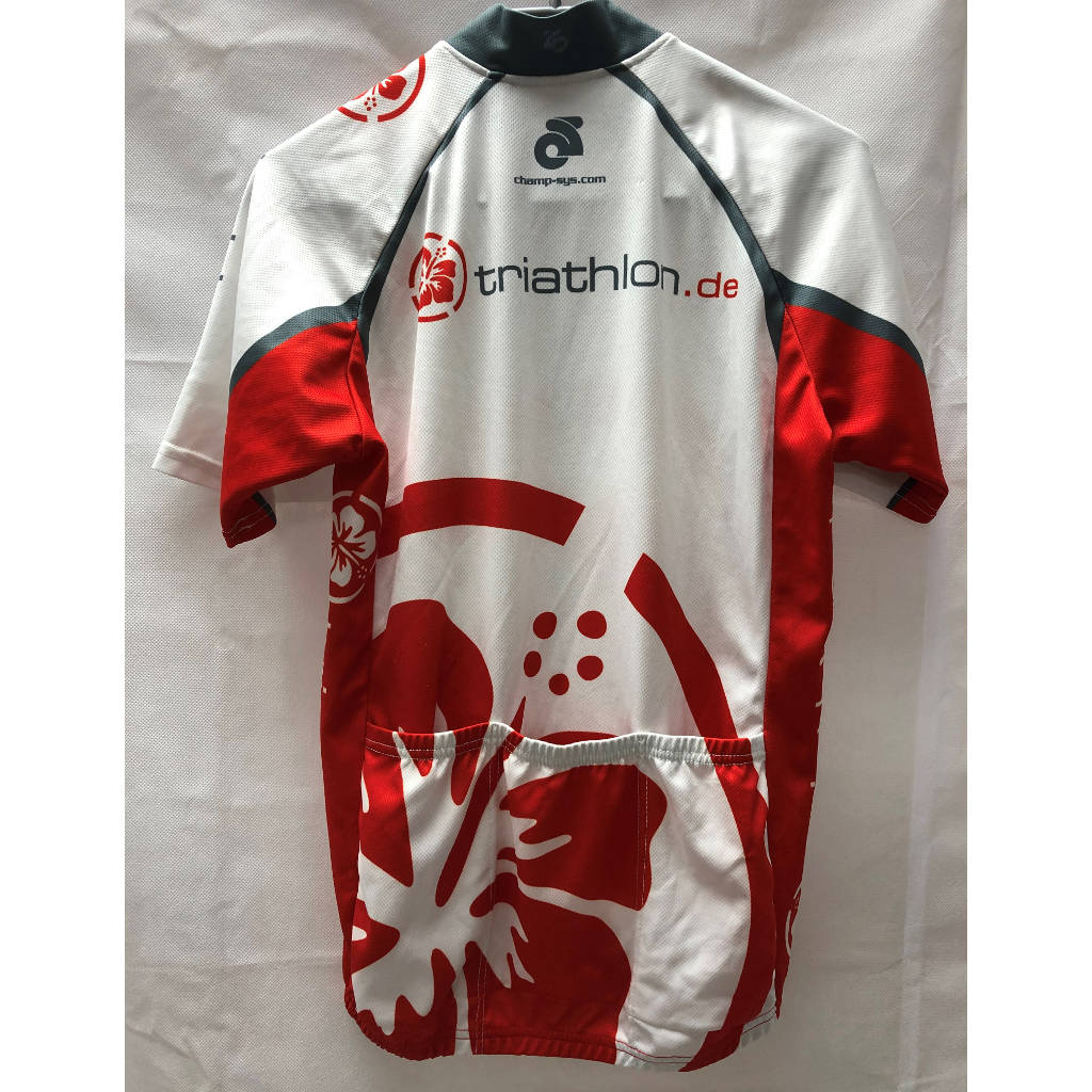 triathlon.de basic cycling jersey, men, white/red
