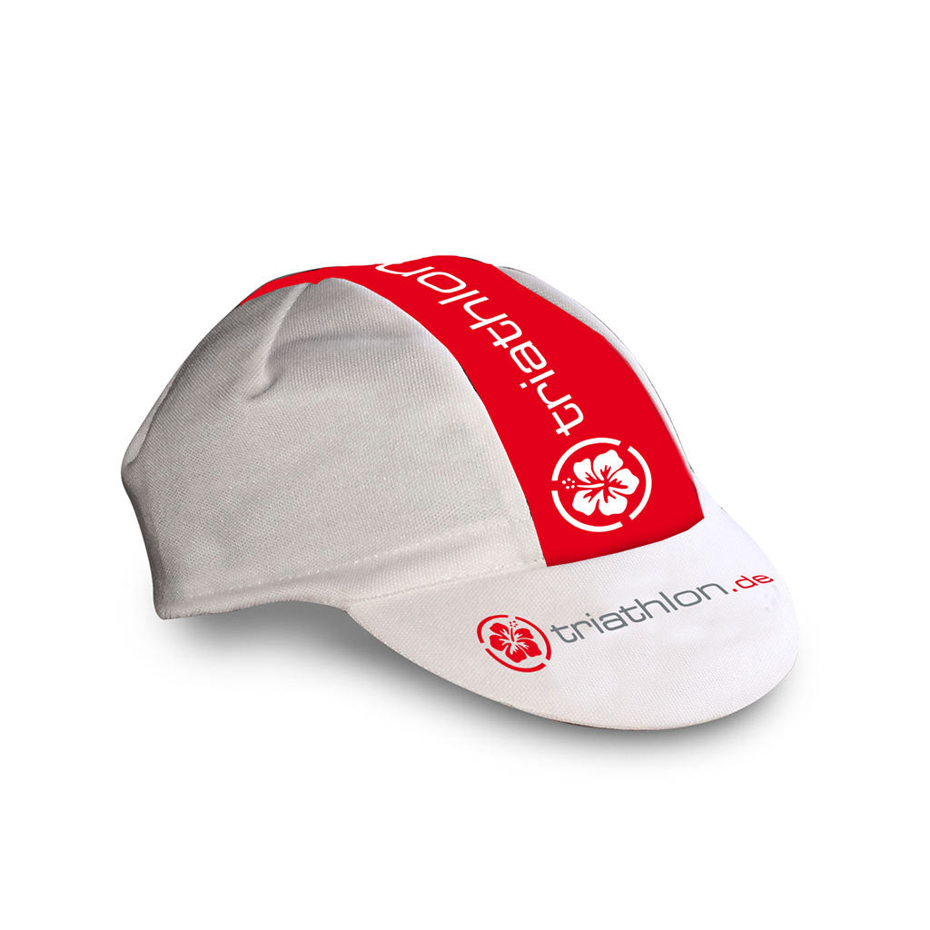 triathlon.de Summer Hat, Cap, Unisex, white/red 