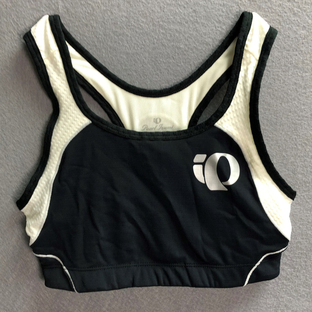 Pearl Izumi bustier X-back, singlet, black/white, with discoloration, size S