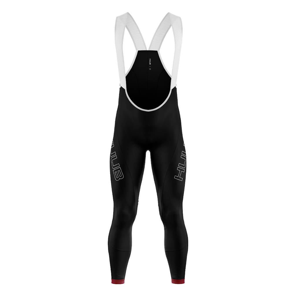 Huub Core 2 Thermal Bib Tights, cycling bib tights, men, black/red