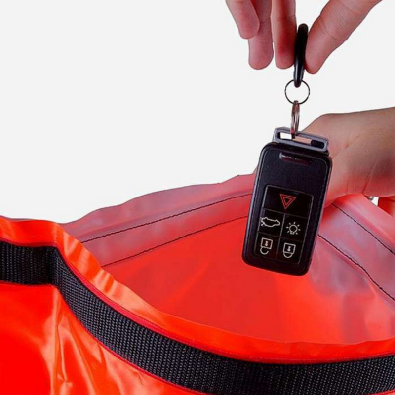 Aqualung buoy and dry bag, safety buoy, orange