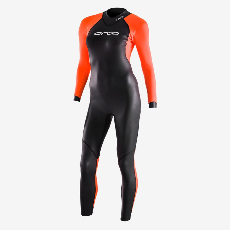 Orca Openwater Core HI-VIS, wetsuit, women, black/orange, 2023