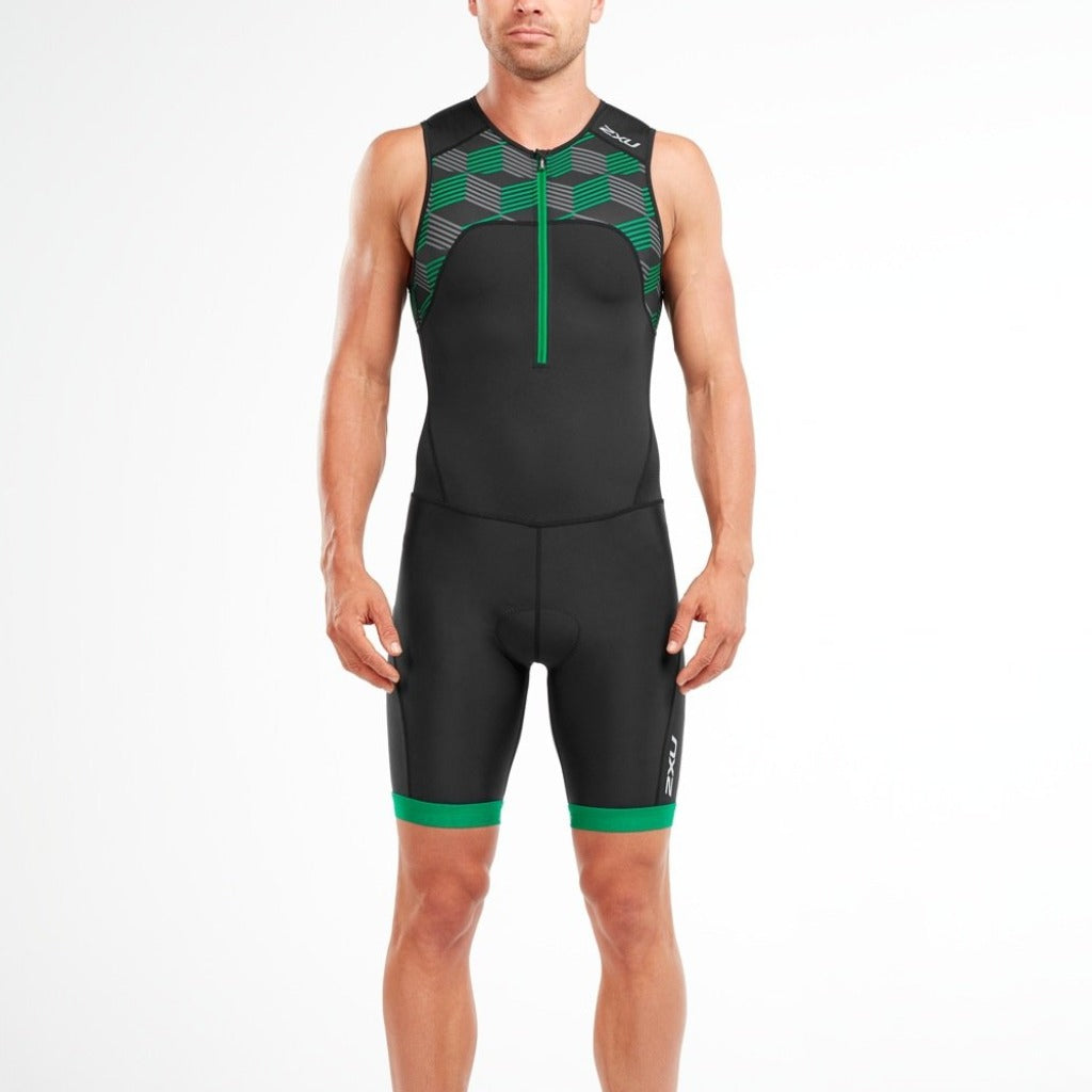 2XU Active TriSuit, men, black/green