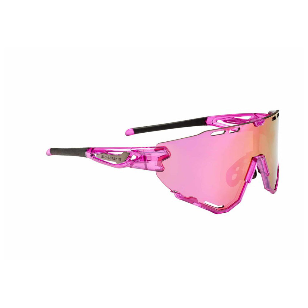 Swisseye Mantra, laser pink, smoke pink Revo lenses, sports glasses, cycling glasses 