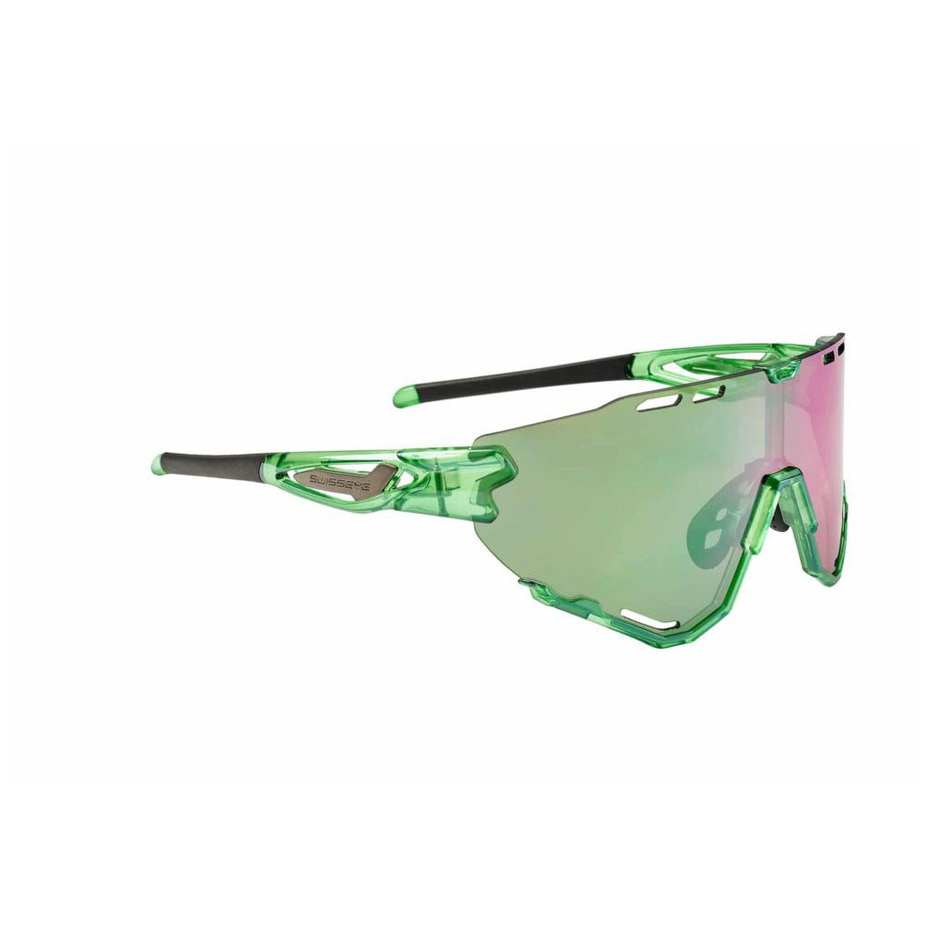 Swisseye Mantra, laser grün, Gläser smoke grün Revo, Sportbrille, Radb
