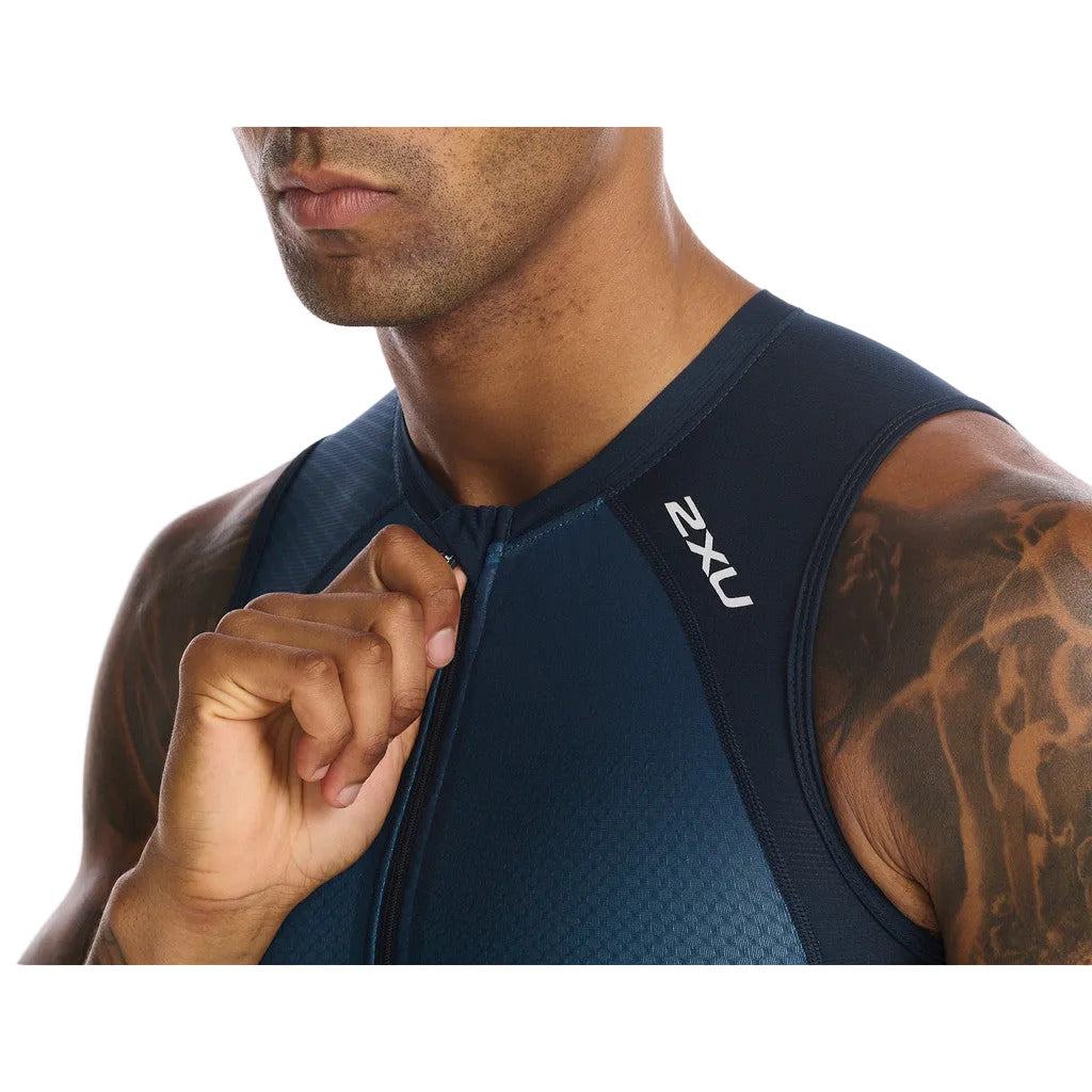 2XU Perform Front Zip Trisuit voor heren - Zwart 2XU Perform Front Zip Trisuit voor heren - Zwart