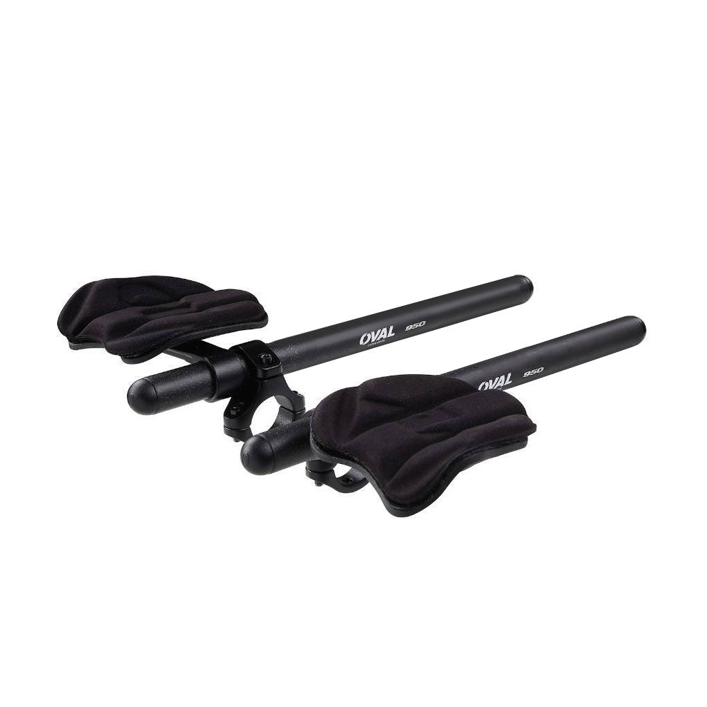 Oval 950 Carbon Clip-On Extensions Straight Triathlon Bar Aero Bar Attachment Black