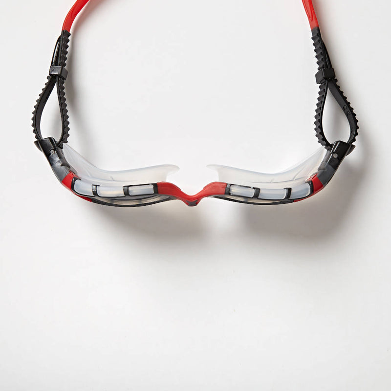 Zoggs Predator Flex Titanium, verspiegelte Gläser, rot/grau