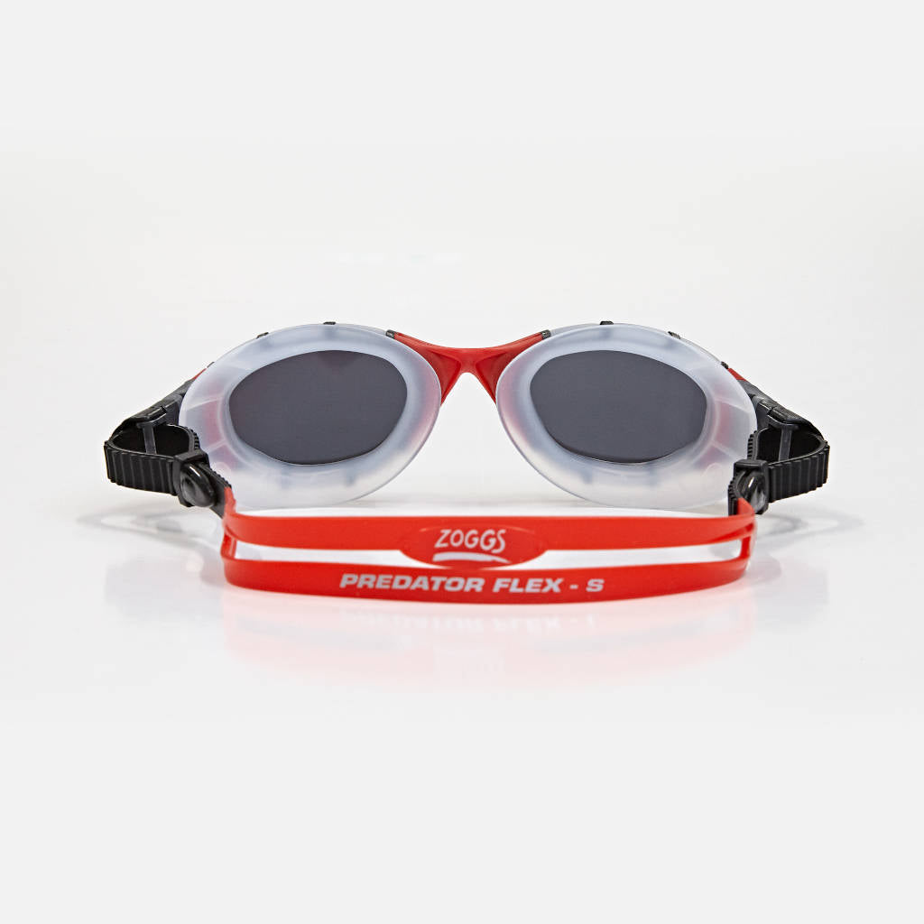 Zoggs Predator Flex Titanium, mirrored lenses, red/grey