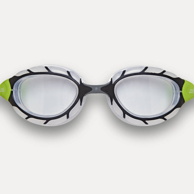 Zoggs Predator, black/lime/clear, klare Gläser, schwarz/grün