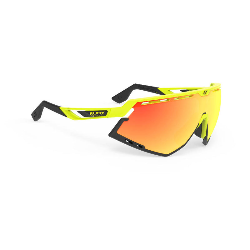 RUDY Project Defender, gelb fluoreszierend, RP Optics Multilaser orange, Radbrille, Sportbrille