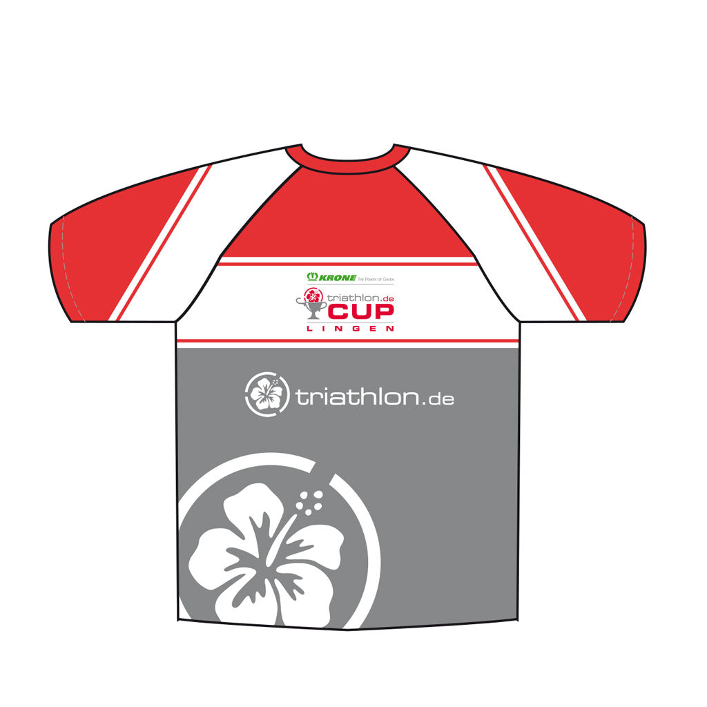 triathlon.de Cup Lingen 2019, running shirt, women, grey/red/white