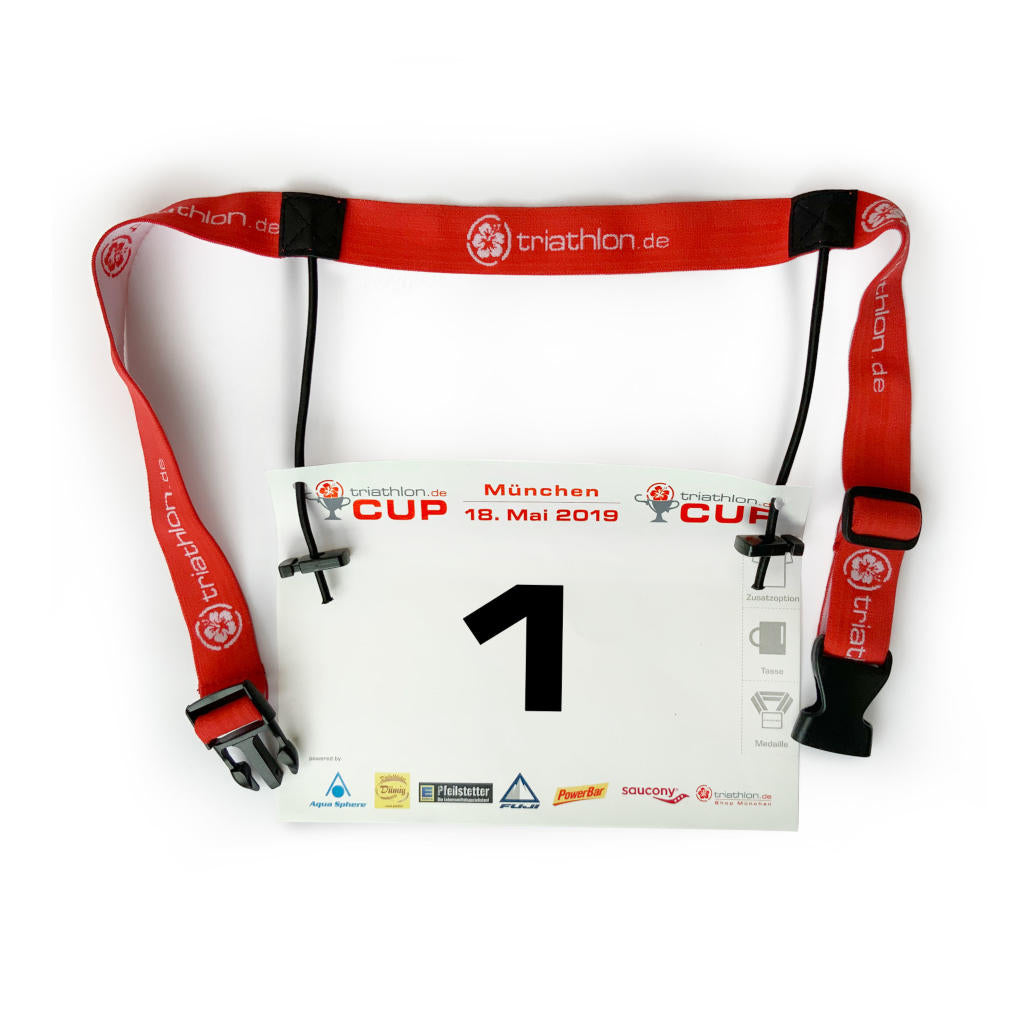triathlon.de Race number tape, red