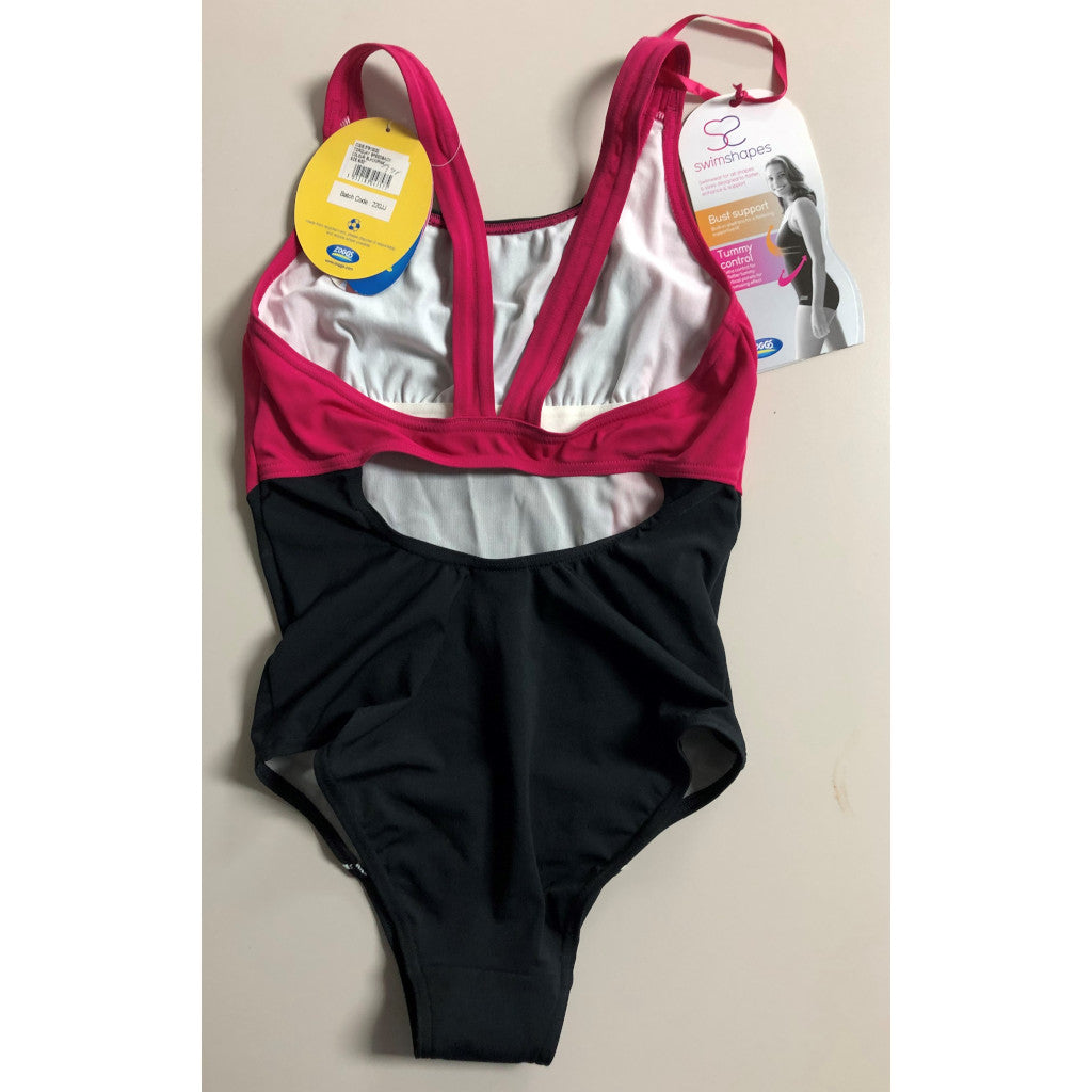 Zoggs Torquay Speedback, swimsuit, women, black/pink 