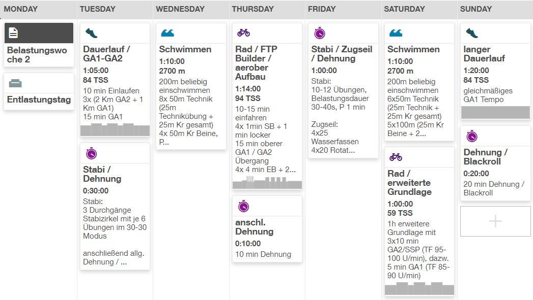 Training plan triathlon 16 weeks Olympic distance level advanced ra