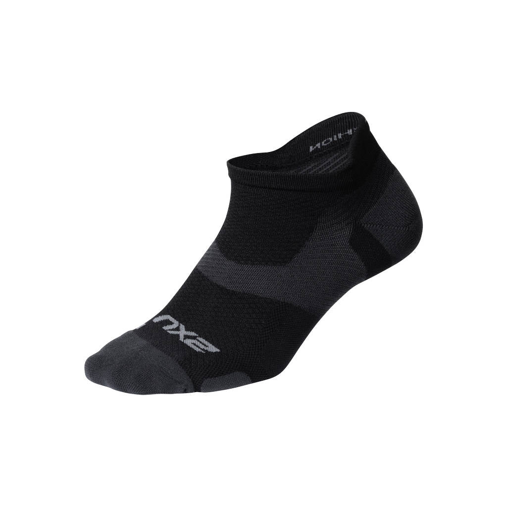 2XU Vectr Light Cushion No Show Socken, schwarz/titanium - S