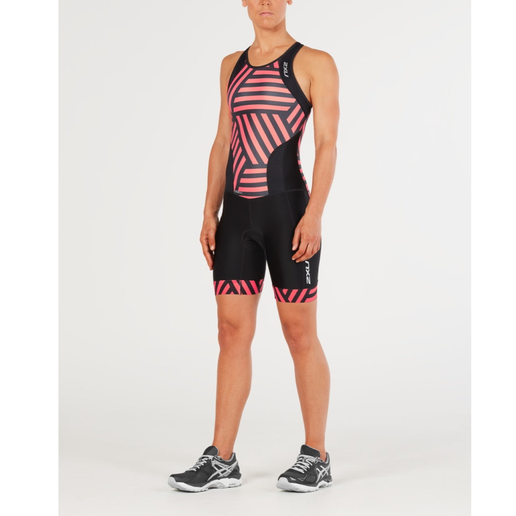 2XU Perform Y-Back Trisuit, Damen, schwarz/peach