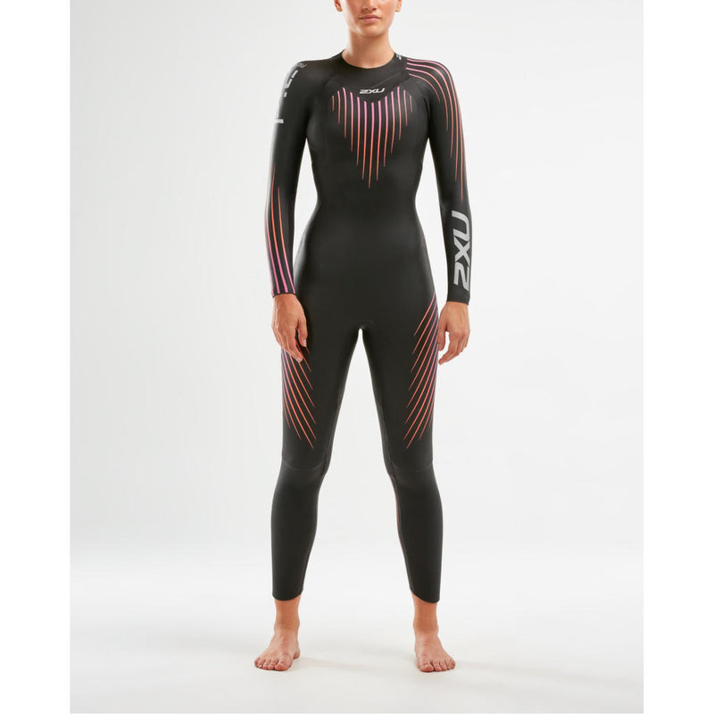 2XU P:1 Propel, wetsuit, black/sunset ombre, black/red, women, 2023