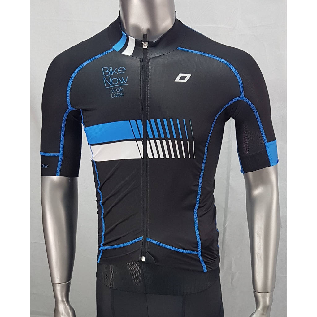 Doltcini Sportswear, Cycling Jersey Shortsleeves Pro, cycling jersey, men, black/white/blue