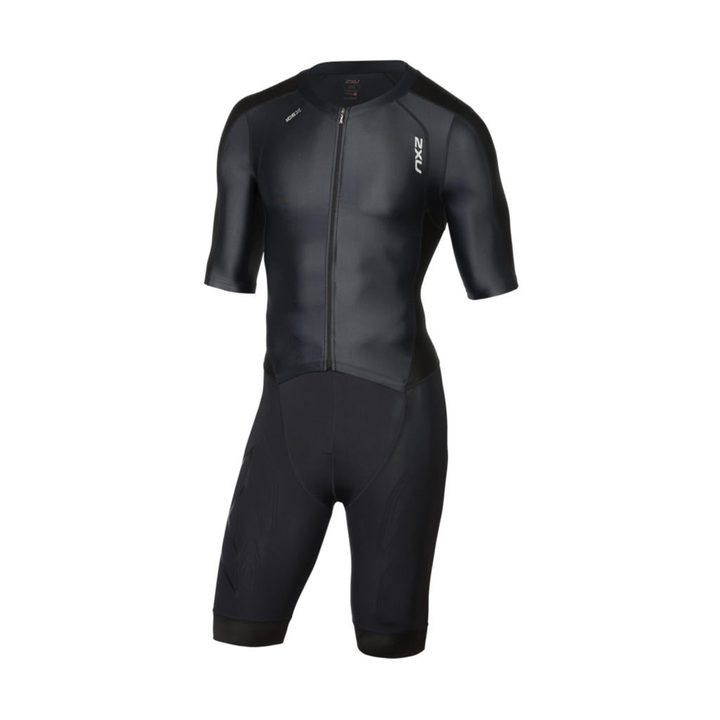 2XU Compression Full Zip Sleeved TriSuit, men, black/black