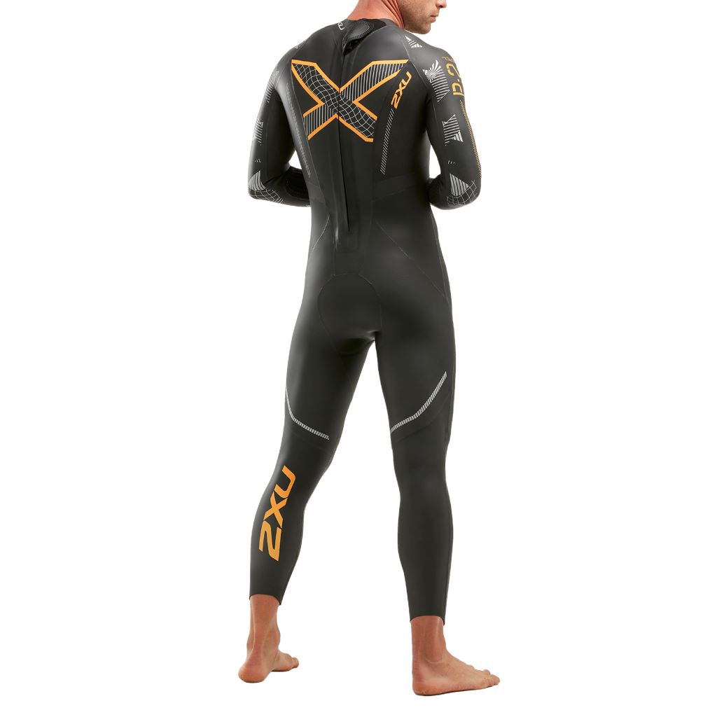 Tester 2XU P:2 Propel, wetsuit, black/orange fizz, black/silver/orange, men, 2023