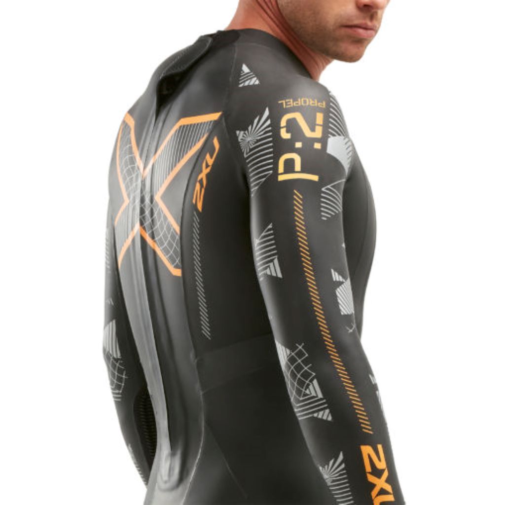2XU P:2 Propel, wetsuit, black/orange fizz, black/silver/orange, men, 2023
